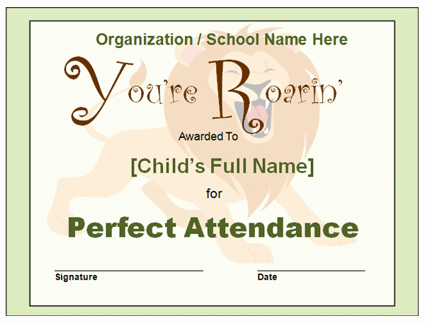 Perfect attendance Award Template Fresh Perfect attendance Quotes for Employees Quotesgram