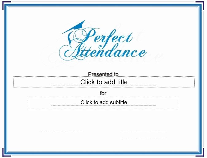 Perfect attendance Certificate Template Fresh 13 Free Sample Perfect attendance Certificate Templates
