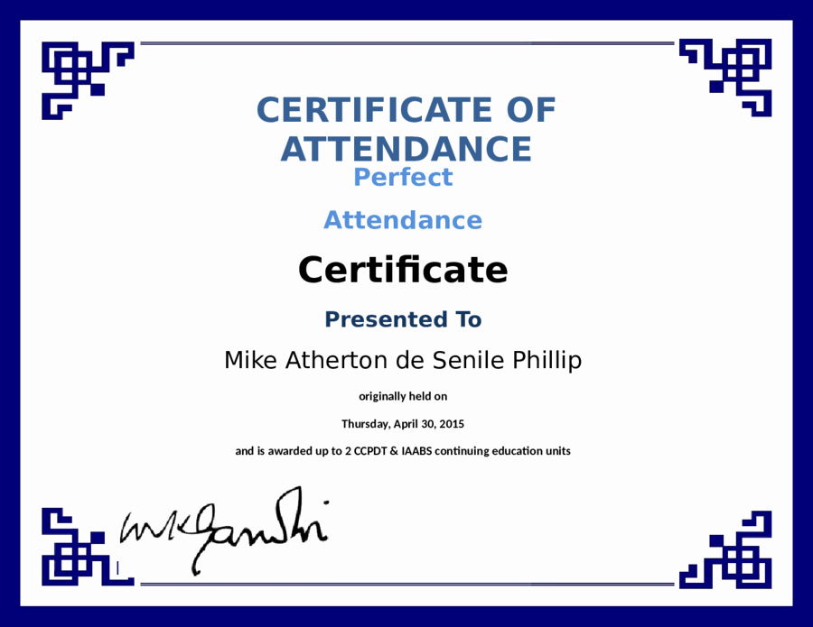 Perfect attendance Certificate Template Inspirational 2019 Certificate Of attendance Fillable Printable Pdf
