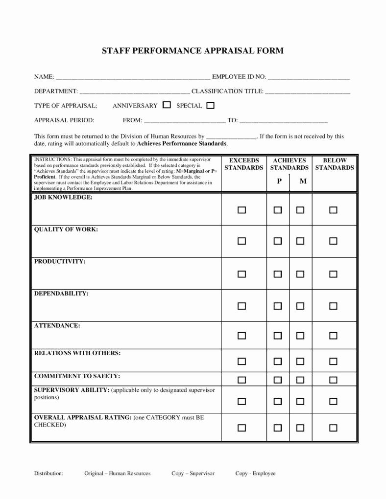 Performance Appraisal form Template Best Of 10 Free Appraisal Template Samples Examples formats