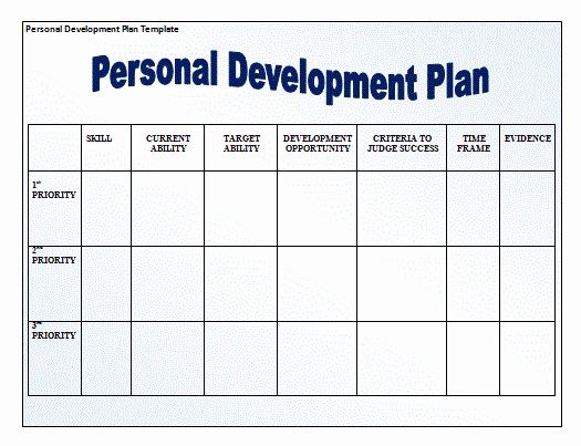 Performance Development Plan Template Elegant 11 Personal Development Plan Templates