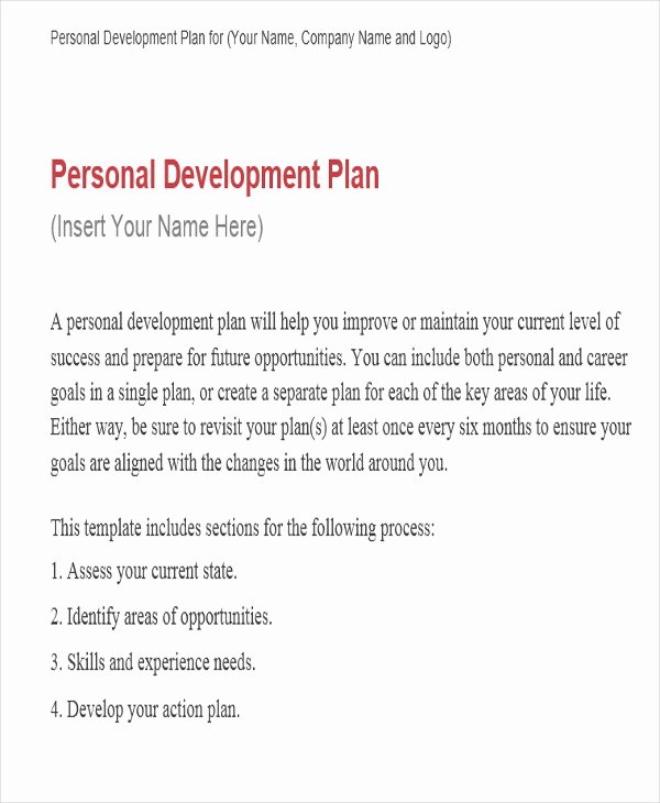 Performance Development Plan Template Unique Performance Development Plan Templates 9 Free Word Pdf