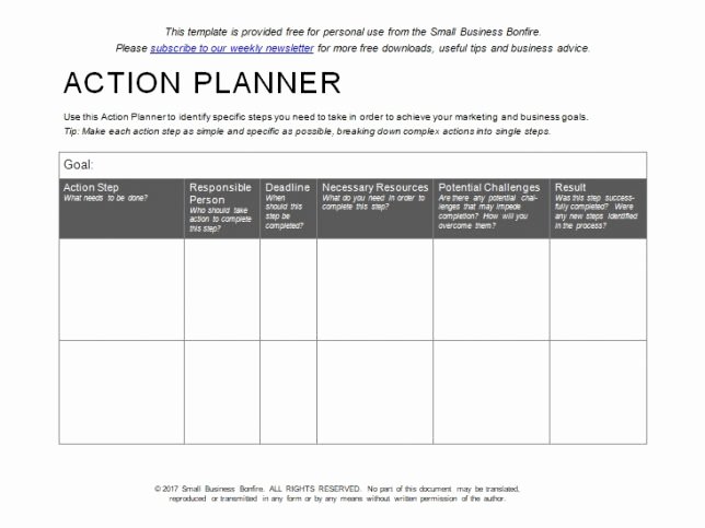 Personal Action Plan Template Elegant 10 Effective Action Plan Templates You Can Use now