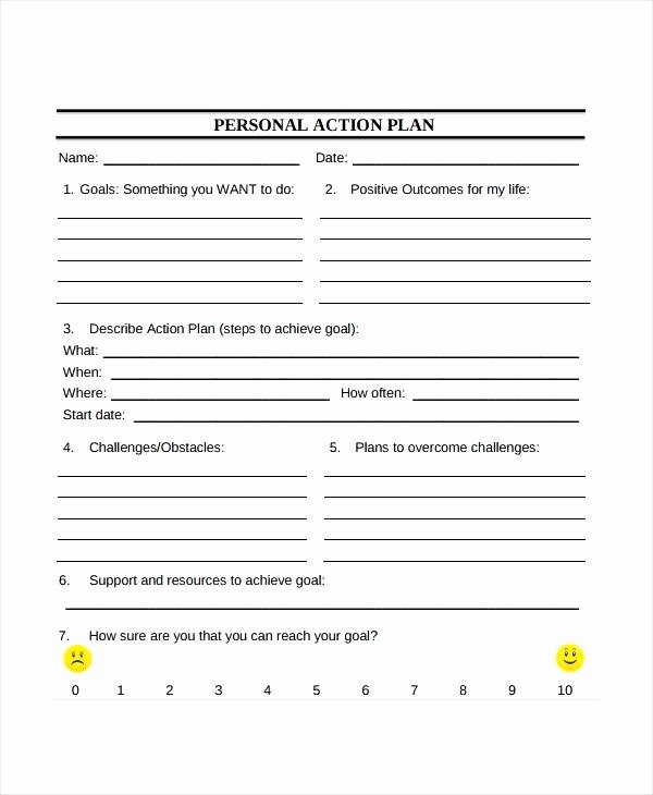 Personal Action Plan Template Fresh Personal Action Plan Example Personal Development Plan