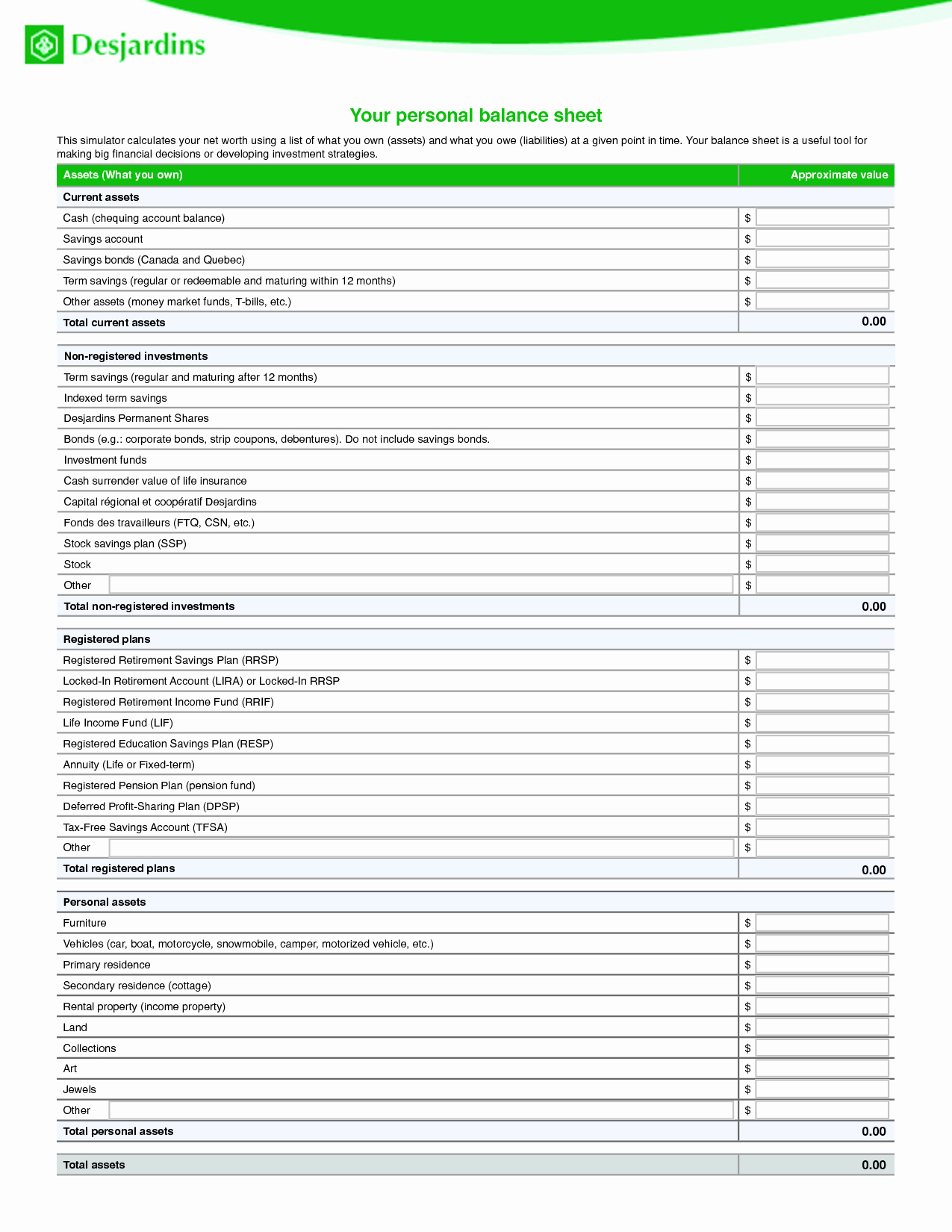 Personal Balance Sheet Template Awesome Best S Of Personal Balance Sheet Template Example