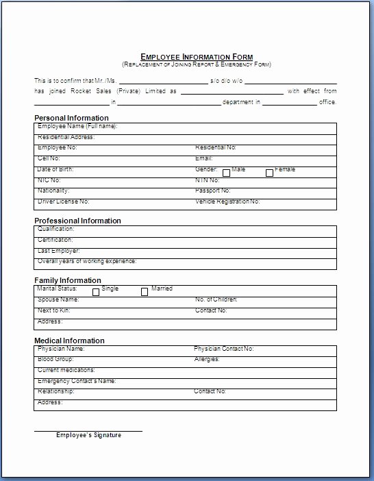 Personal Info forms Template Beautiful Personal Information form Template Word – Versatolelive