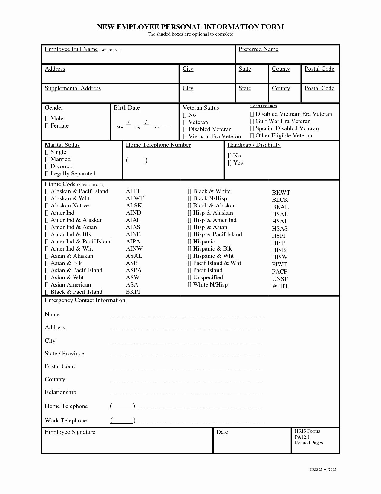 Personal Info forms Template Fresh Employee Personal Data form Template – Versatolelive