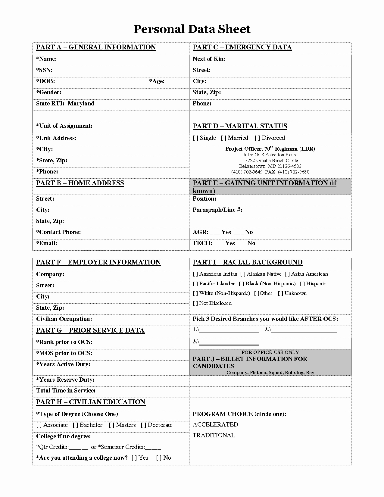 Personal Information Sheet Template Awesome Resume Blank forms to Fill Out with Template Job Sample