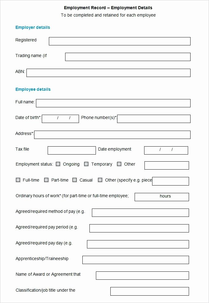 Personal Information Sheet Template New Personal Data form Template Download Free form for