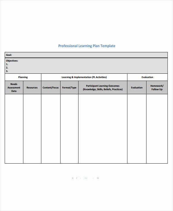Personal Learning Plan Template Unique Learning Plan Templates 10 Free Samples Examples format