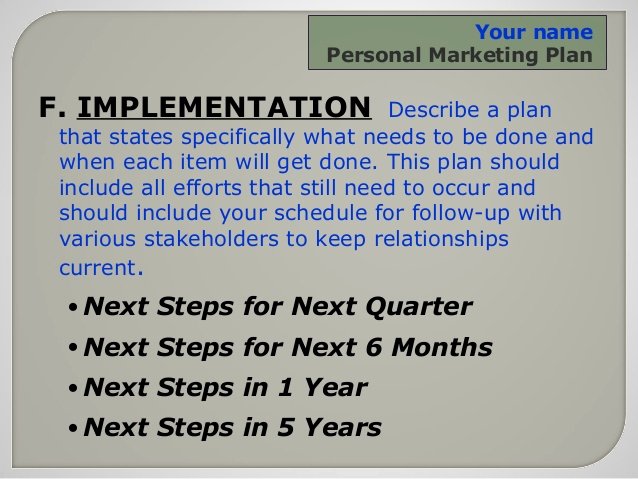 Personal Marketing Plan Template Inspirational Personal Marketing Plan for the Small Business Owner