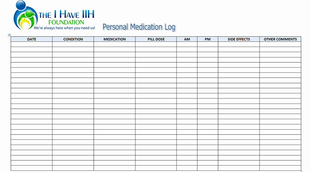 Personal Medication List Template Unique 7 Best Of Printable Patient Medication Log Sheet