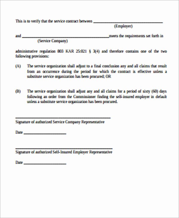 Personal Service Contract Template Awesome 15 Simple Service Contract Samples