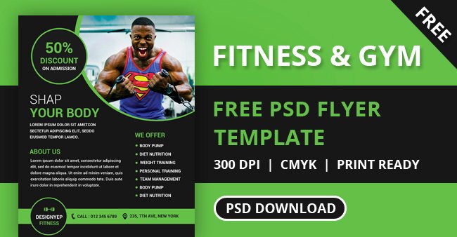 Personal Trainer Flyer Template Lovely Free Gym and Fitness Flyer Psd Template Designyep