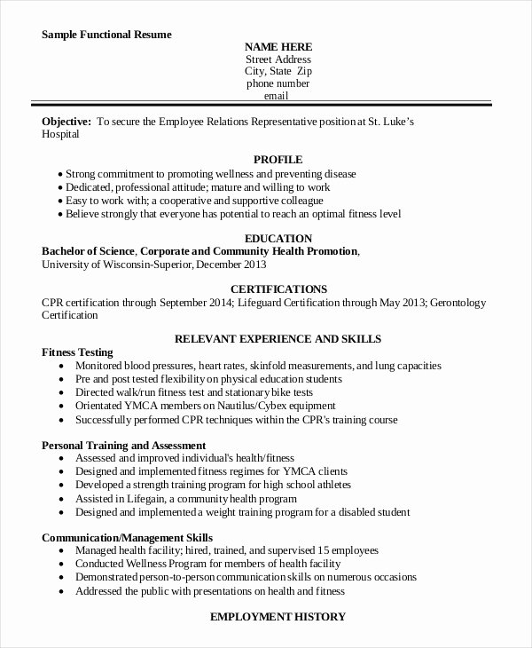 Personal Trainer Resume Template New 8 Personal Trainer Resume Templates Pdf Doc