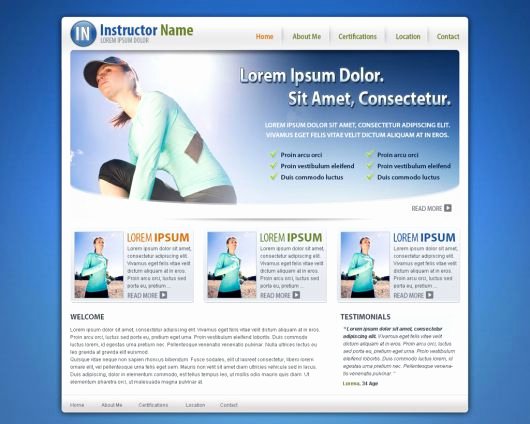 Personal Trainer Website Template Lovely Free Fitness Template 30