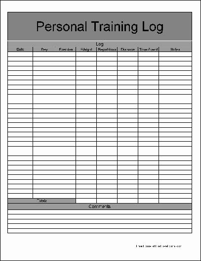 Personal Training Workout Template New Personal Trainer forms Free Printable Documents