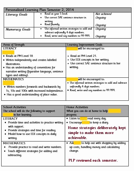 Personalised Learning Plans Template Unique 26 Of Tutoring Plan Template