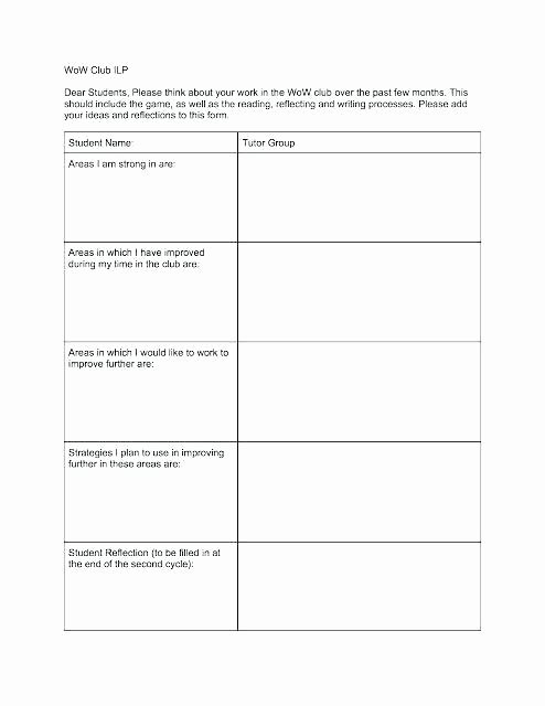 Personalized Learning Plan Template New Personal Learning Plan Example – Individual