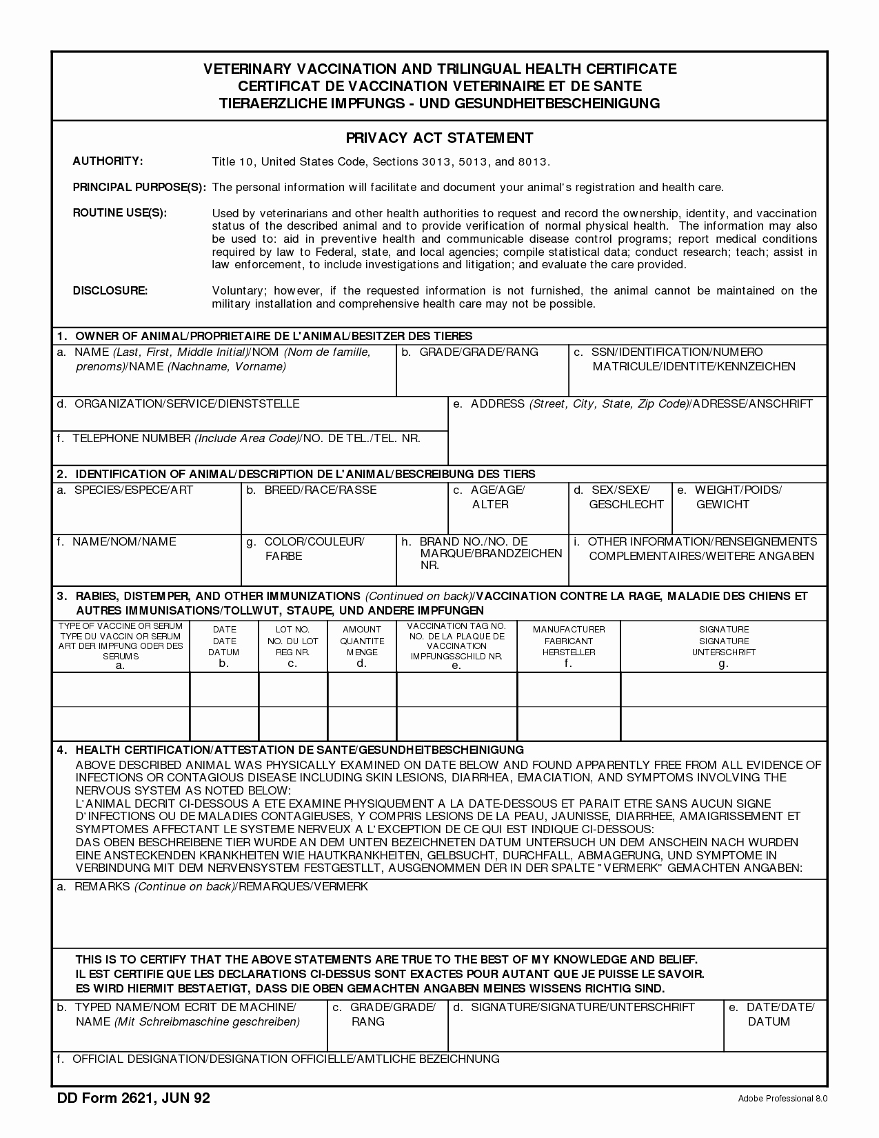 Pet Health Certificate Template Awesome 10 Best Of Animal Health Certificate form Dog