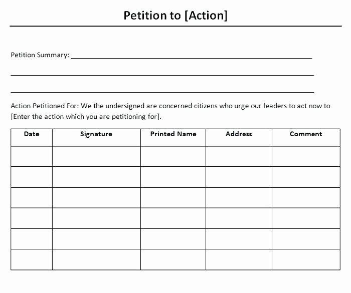 Petition Template Google Docs Awesome Permanent Guardianship Letter Template Fresh Sample