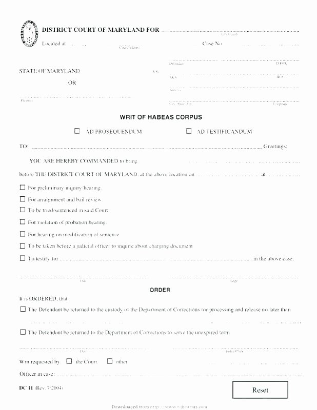Petition Template Google Docs Unique Marriage Blank Petition form Printable forms Court Motion