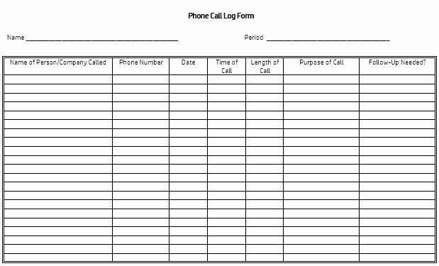 Phone Call Log Template Beautiful 8 Free Printable Phone Log Examples Pdf