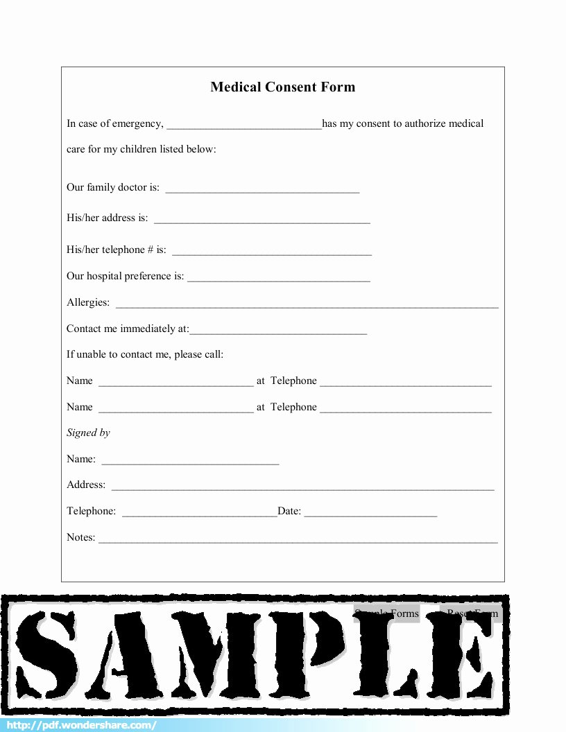 Photo Consent form Template Best Of Medical Consent Free Download Create Fill Print Pdf