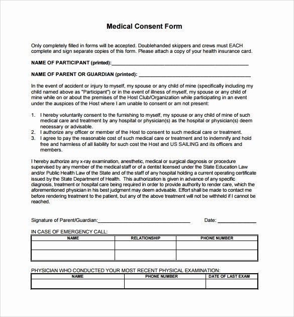Photo Consent form Template Inspirational 14 Medical Consent form Templates – Free Samples