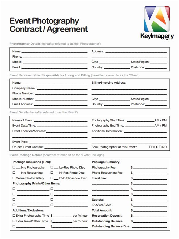 Photography Contract Template Pdf Luxury 18 Graphy Contract Templates – Pdf Doc