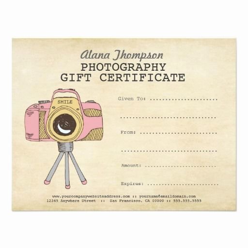 Photography Gift Certificate Template New Grapher Graphy Gift Certificate Template