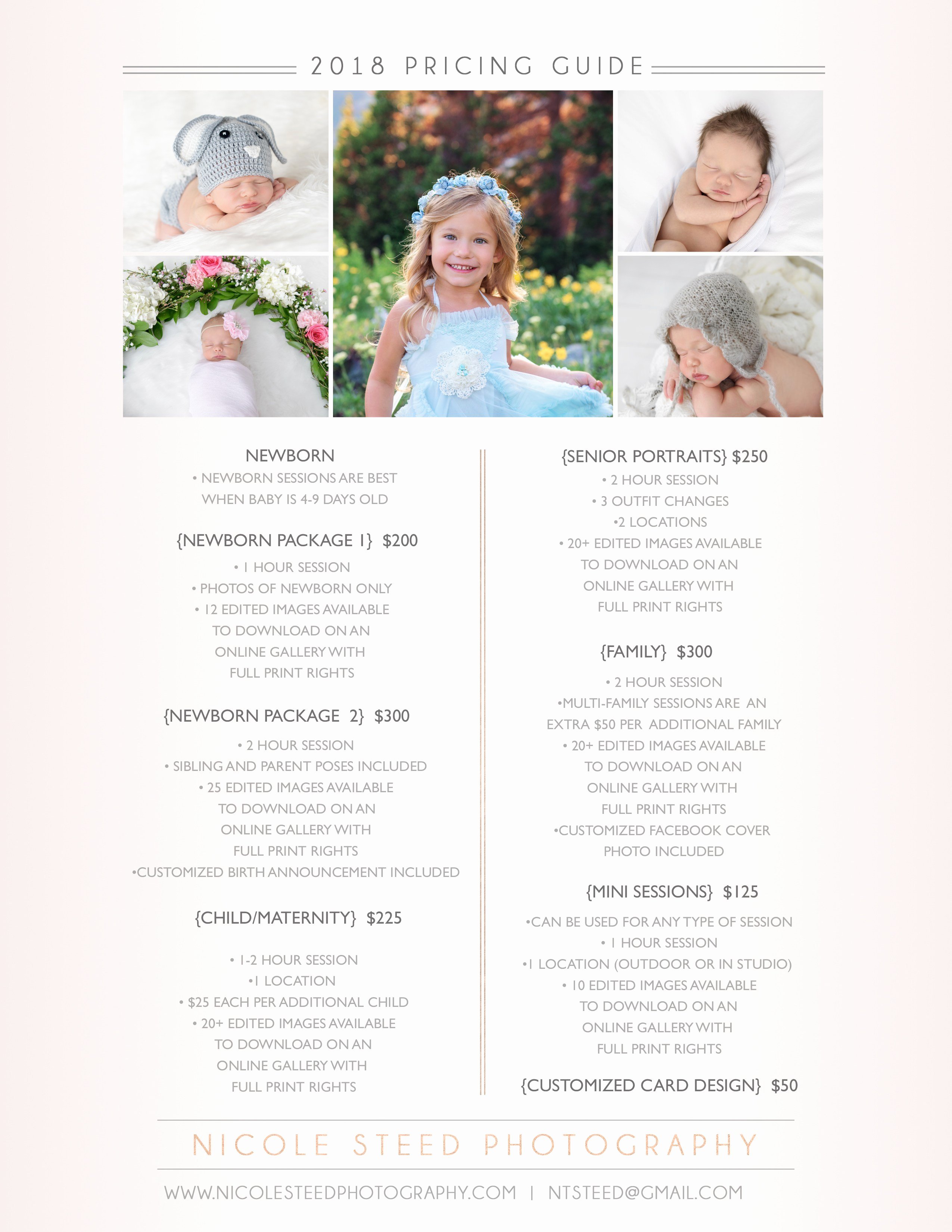 Photography Pricing Guide Template Lovely Grapher Pricing Guide Template