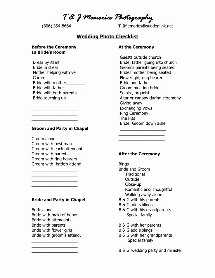 Photography Shot List Template Luxury 1000 Ideas About Wedding Graphy Checklist On