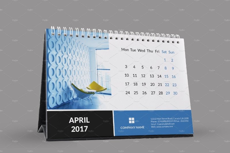 Photoshop Calendar Template 2017 Awesome 18 2017 Desk Calendar Designs