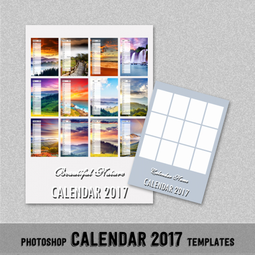 Photoshop Calendar Template 2017 Beautiful 2017 Monthly Calendar Shop Template 5x7&quot; Universal