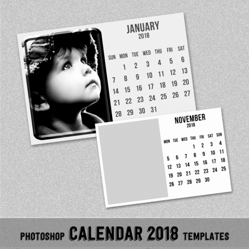 Photoshop Calendar Template 2017 Unique 2018 Monthly Calendar Template 4x6&quot; Shop or