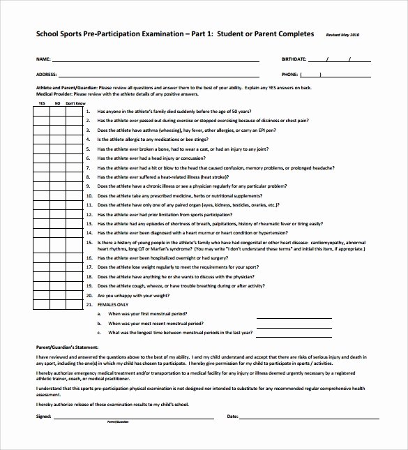 Physical Exam form Template Luxury Physical Exam Template 8 Download In Documents In Pdf