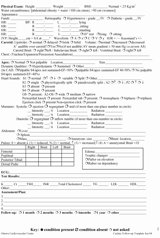 Physical Exam form Template New Physical Exam Template