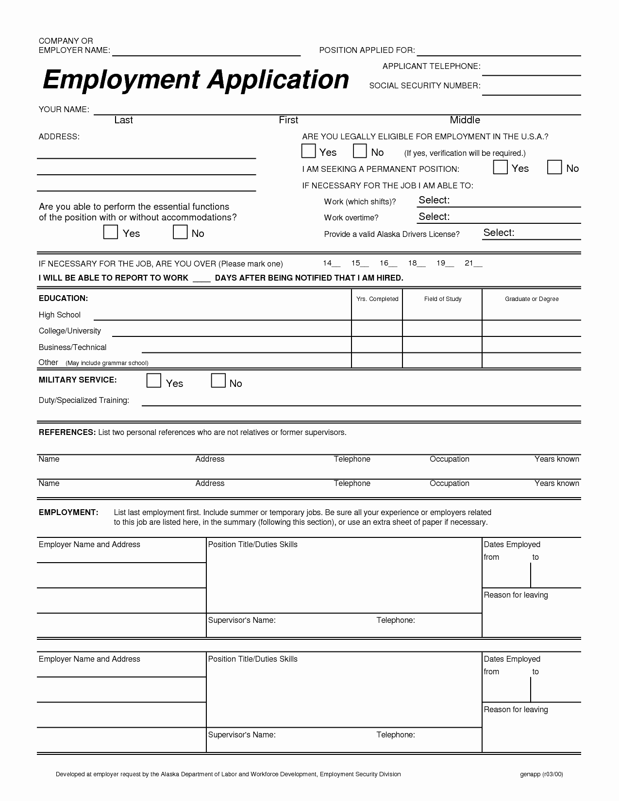 Physical Examination form Template Best Of Employment Application form