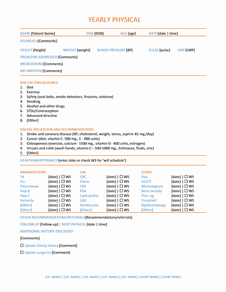 Physical Examination forms Template Luxury Download for Microsoft Fice Templates Free for Ms