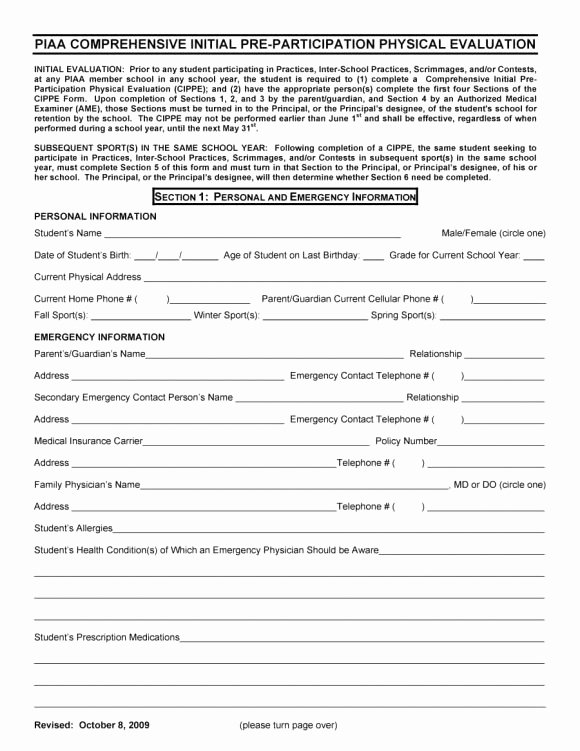 Physical Examination forms Template Luxury Physical Exam form Template – Versatolelive
