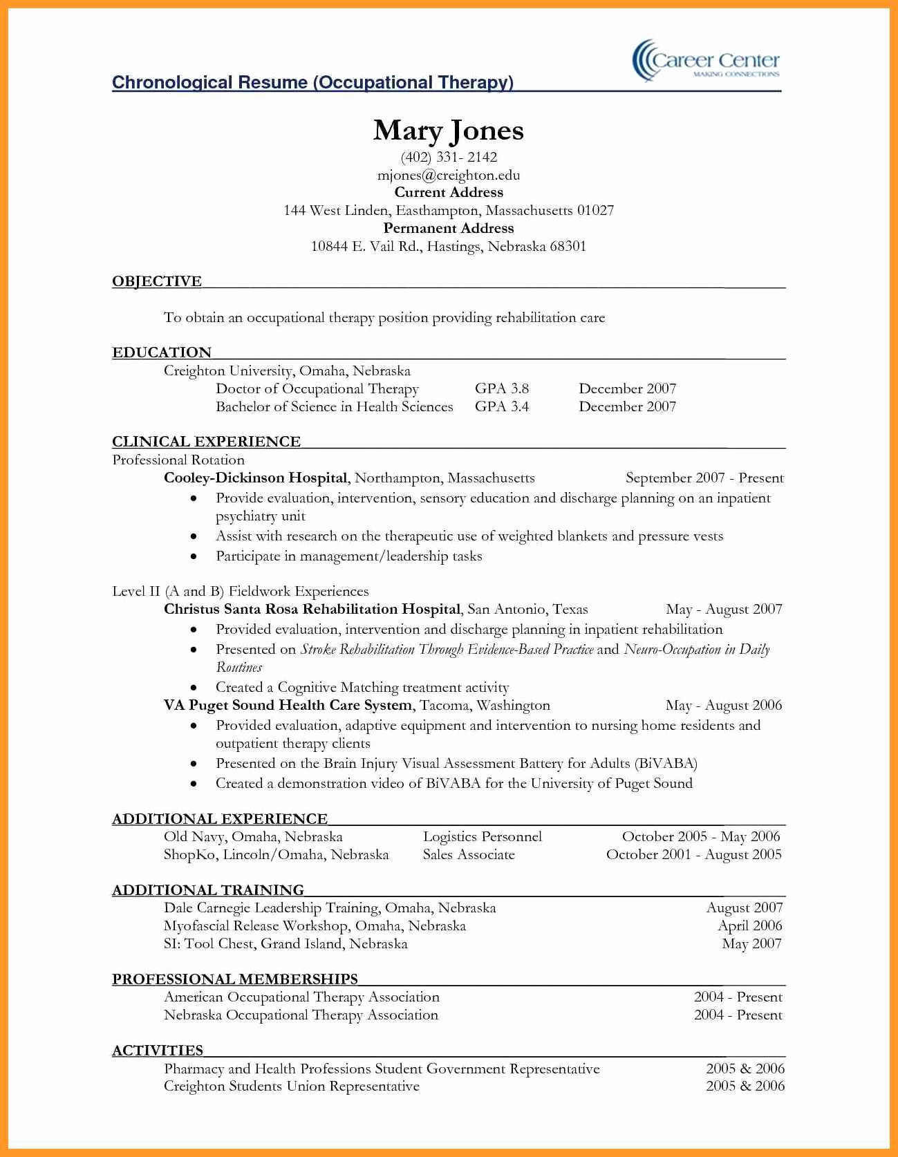 Physical therapy Resume Template Lovely 12 13 Marriage and Family therapist Resume Sample