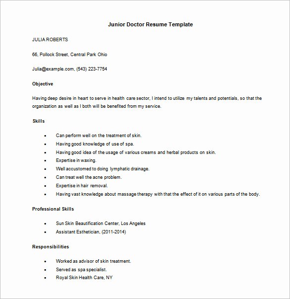 Physician Cv Template Word Stcharleschill Template