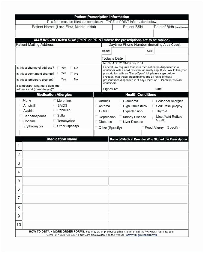 Physician orders form Template Awesome Physician order form Template – Thalmus