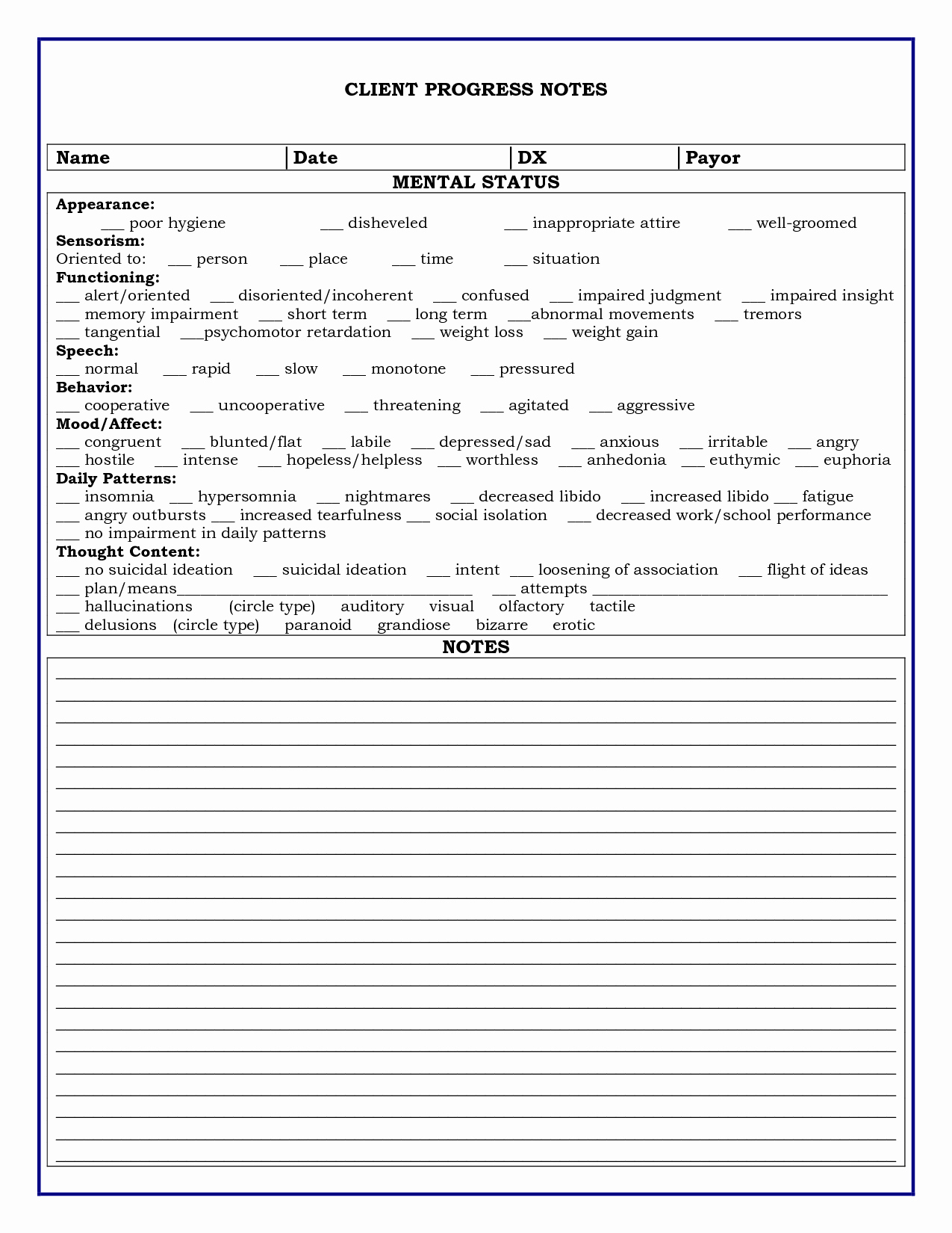 Physician Progress Note Template Fresh 4 Best Of Printable Progress Note form Medical
