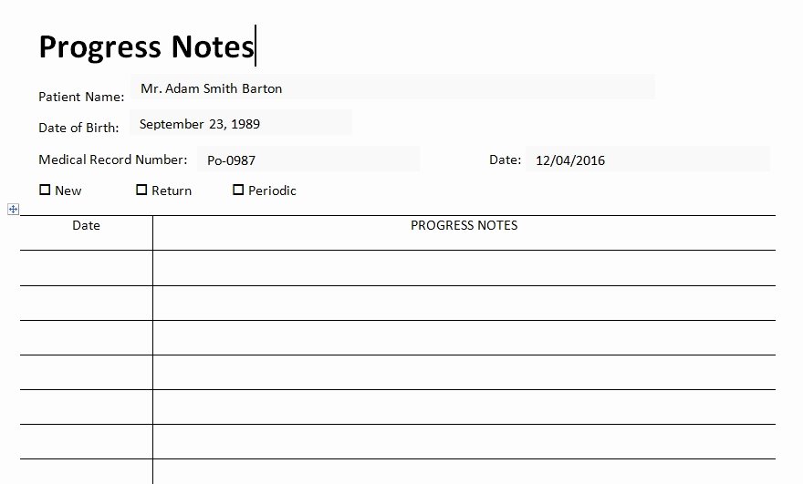 Physician Progress Note Template New Patient Medical Progress Notes Template Word Excel Tmp