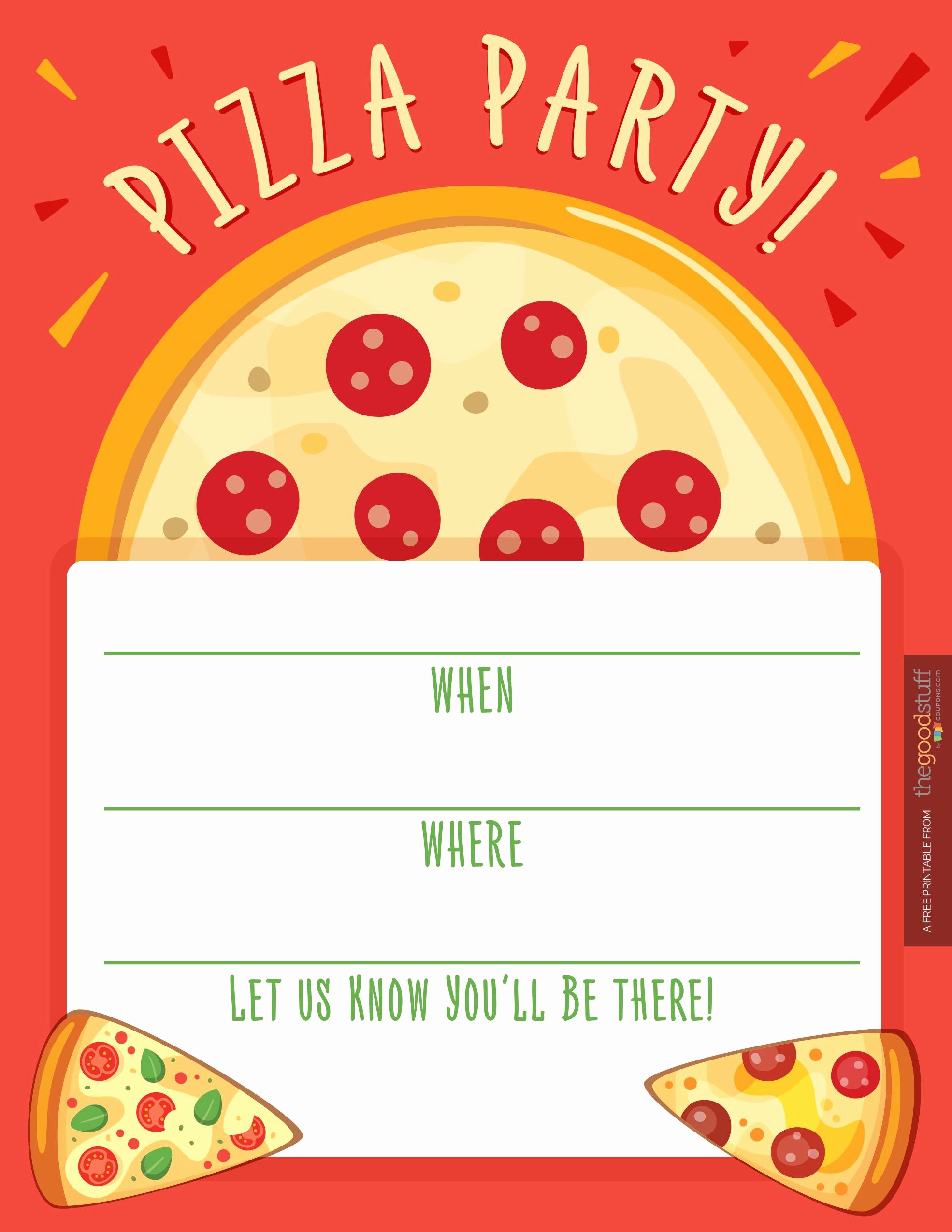 Pizza Party Invitation Template Luxury Pizza Party Invitations
