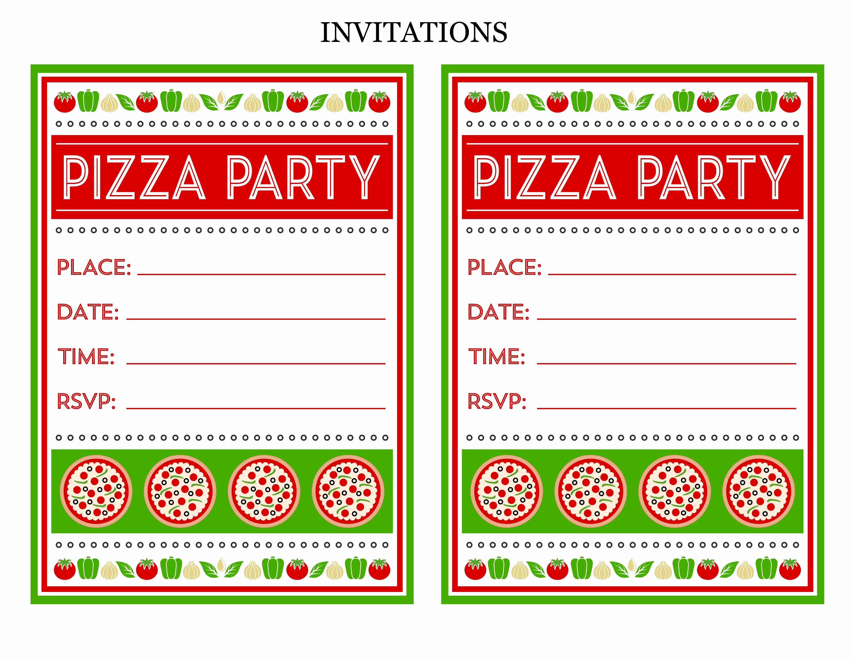 Pizza Party Invites Template Best Of Free Pizza Party Invitation Template Recent Pizza Party