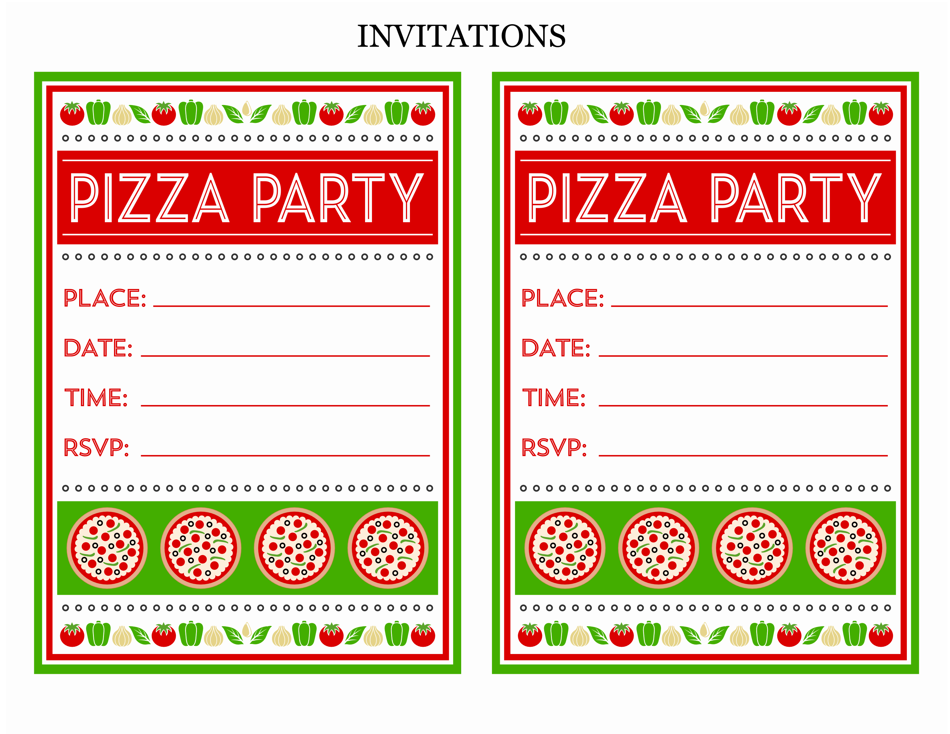 Pizza Party Invites Template Best Of Free Pizza Party Printables From Printabelle