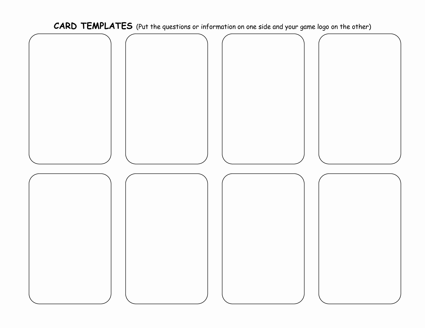 Playing Card Design Template Unique 8 Best Of Card Word Template Printable Printable